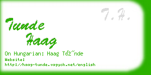 tunde haag business card